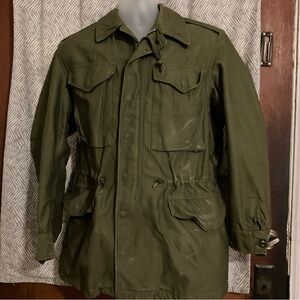 Vintage US Army WR Sateen Men Small Green Jacket
